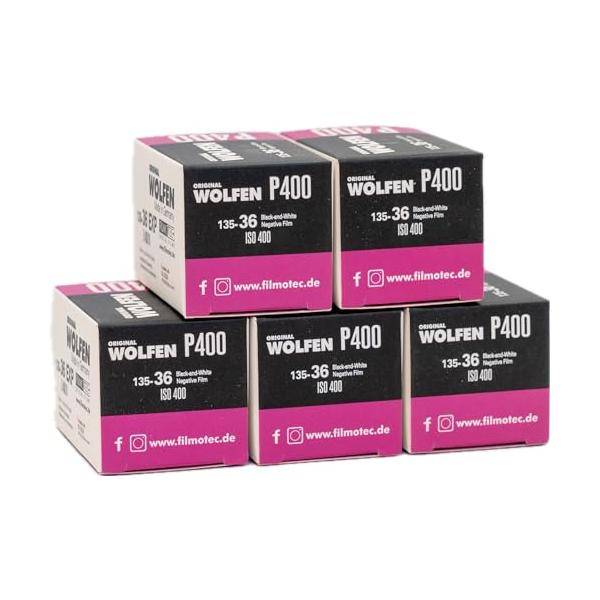 ORWO WOLFEN P400 ISO400 黒白ネガティブフィルム 35mm 36枚撮 5本セット