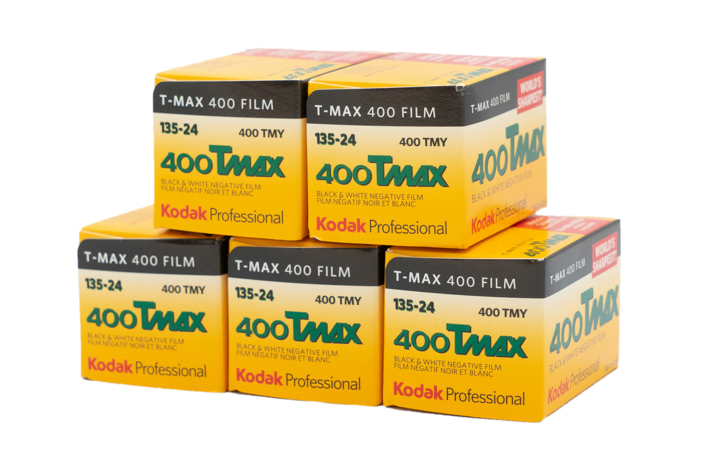 Kodak 黒白ネガフィルム T-MAX 400 35mm 24枚撮 5本セット