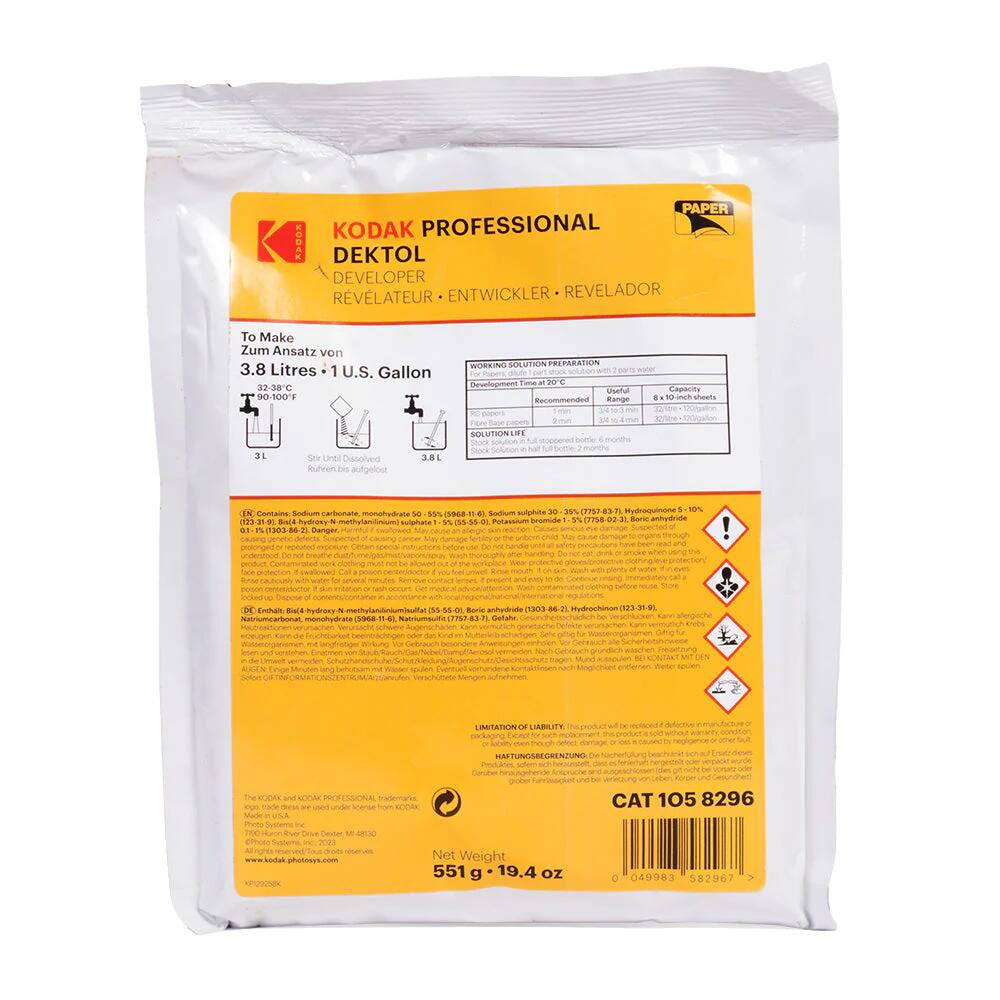 Kodak DEKTOL 白黒印画紙 Deveroper Powder 1gal用 1058296