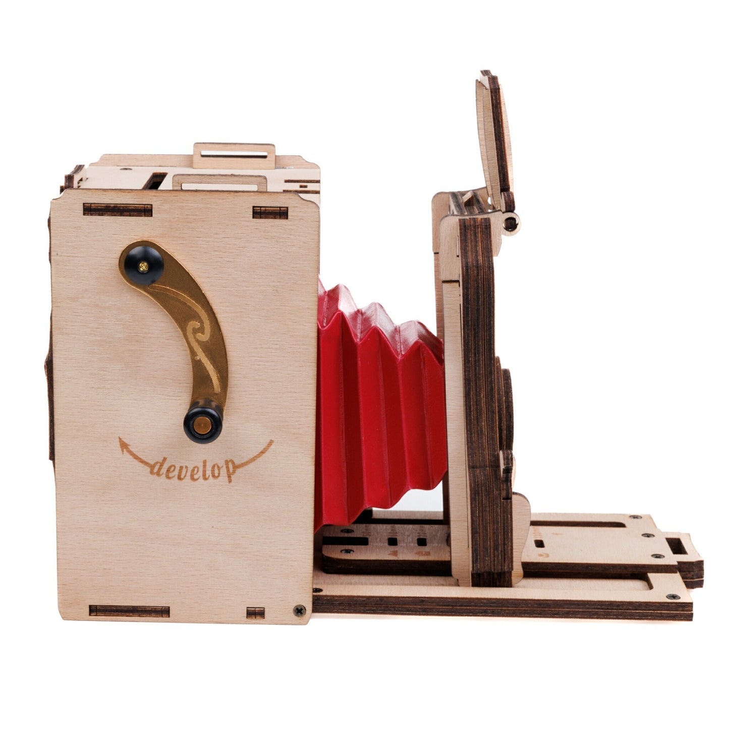 JollyLook ピンホールMini インスタントフィルムカメラ DIYキット Natural Wood JLK002