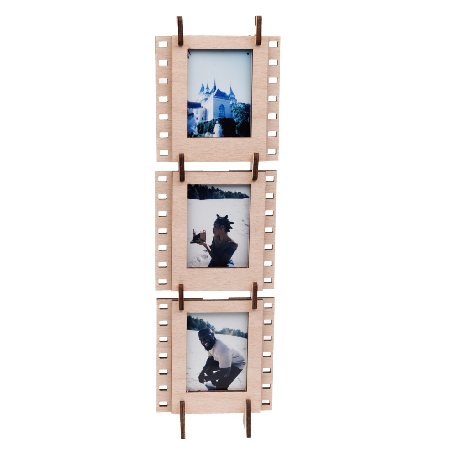 JollyLook 3面フォトフレーム instax mini用 Natural Wood JLK008